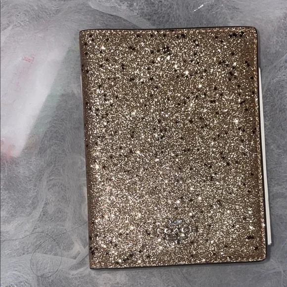 Coach Gold Starry Glitter Passport Cover - Picture 5 of 5